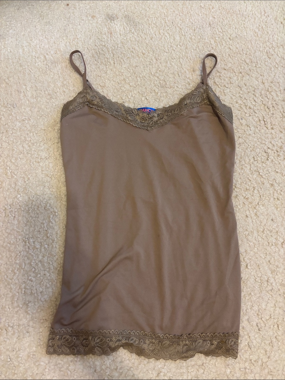 Women's Lace-Trim Camisole Tank Top - Taupe